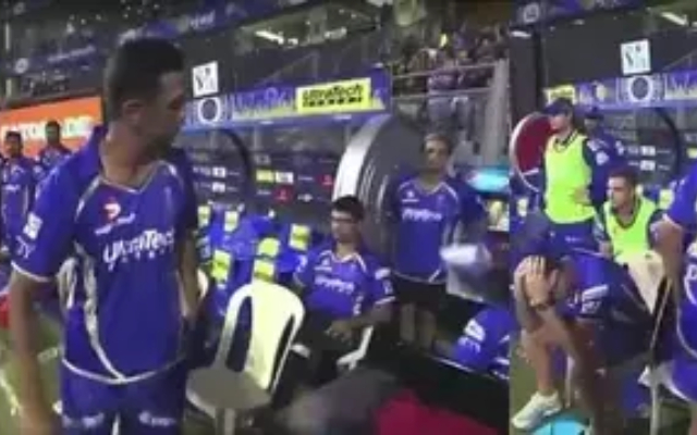 IPL: When Rahul Dravid lost his cool and slammed his cap on ground after Aditya Tare saved MI आईपीएल में एक यादगार पल