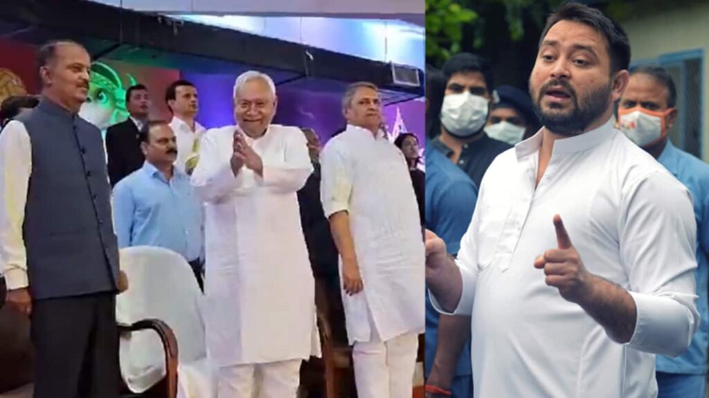 Nitish Kumar Leaves Dais Abruptly During National Anthem At Sports Event, अचानक मंच छोड़ना, विवादों में घिरे