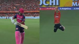 superman abhinav manohar flies high to take a one handed ipl 2025 में SRH बनाम RR